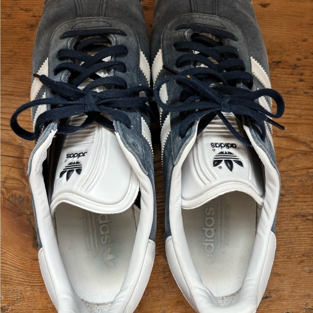 adidas Gazelle Men's Navy Suede Sneakers with White Stripes